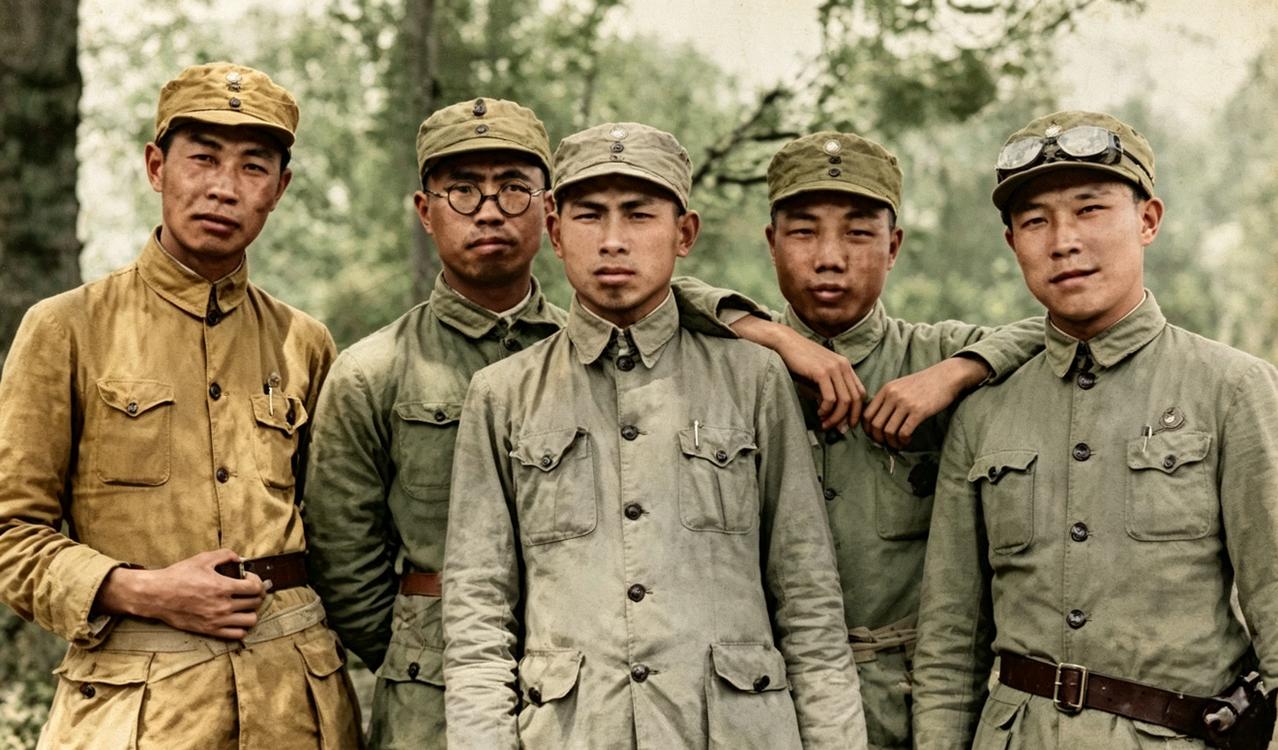 1937五台山，115师平型关大捷五位八路军将领，我打赌，认识三位以上，绝对是历