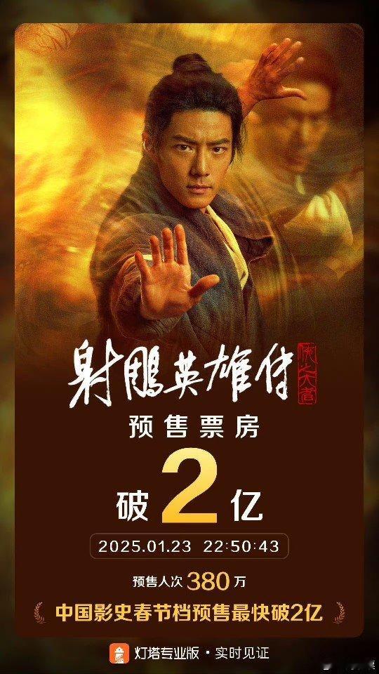 射雕英雄传进入中国影史预售票房top10  射雕英雄传进入中国影史预售票房前十 