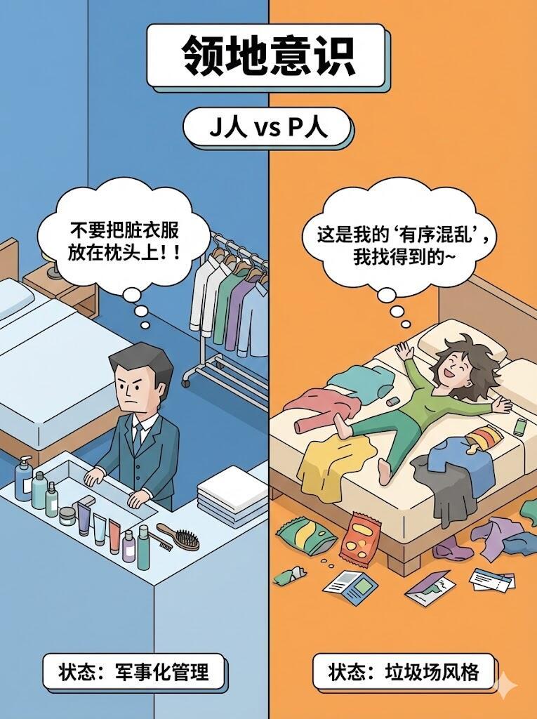 J人 vs P人 出门旅游。当 J人（掌控全局的导游） 遇上 P人（随心所欲的快