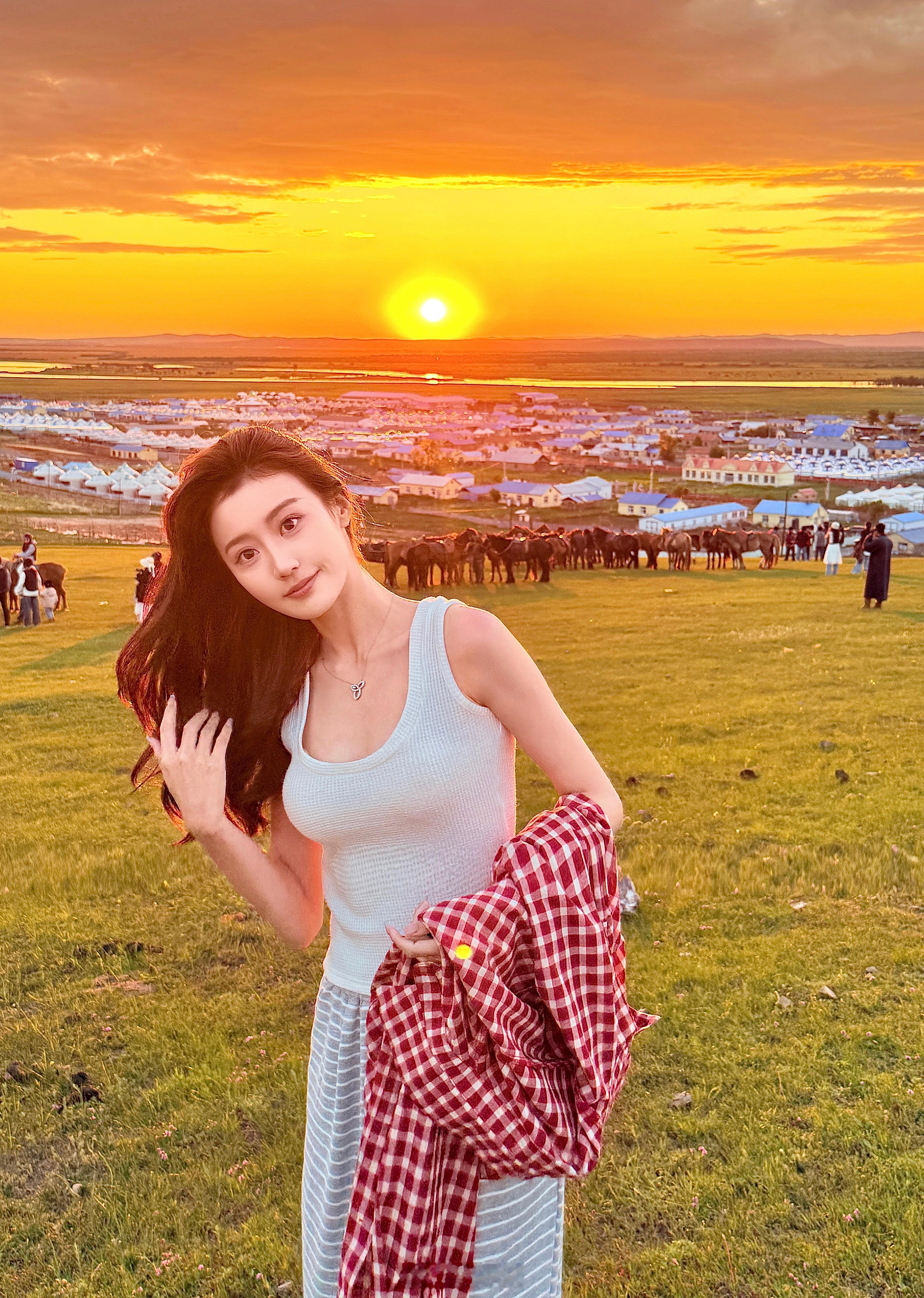 草原的日落时分🧡  ​​​