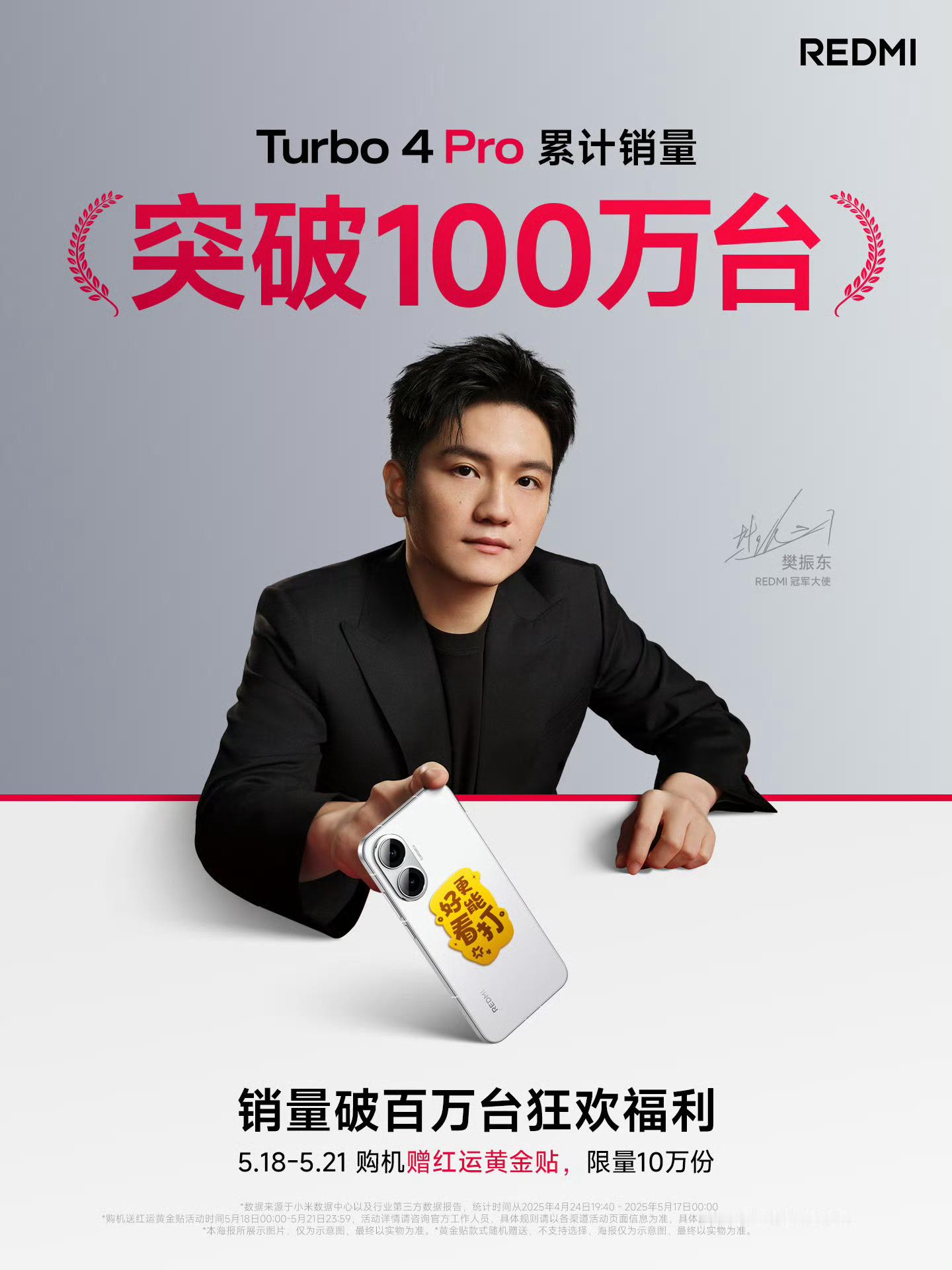 Turbo 4 Pro上市一个月不到，累计销量突破100万台了！[哆啦A梦吃惊]