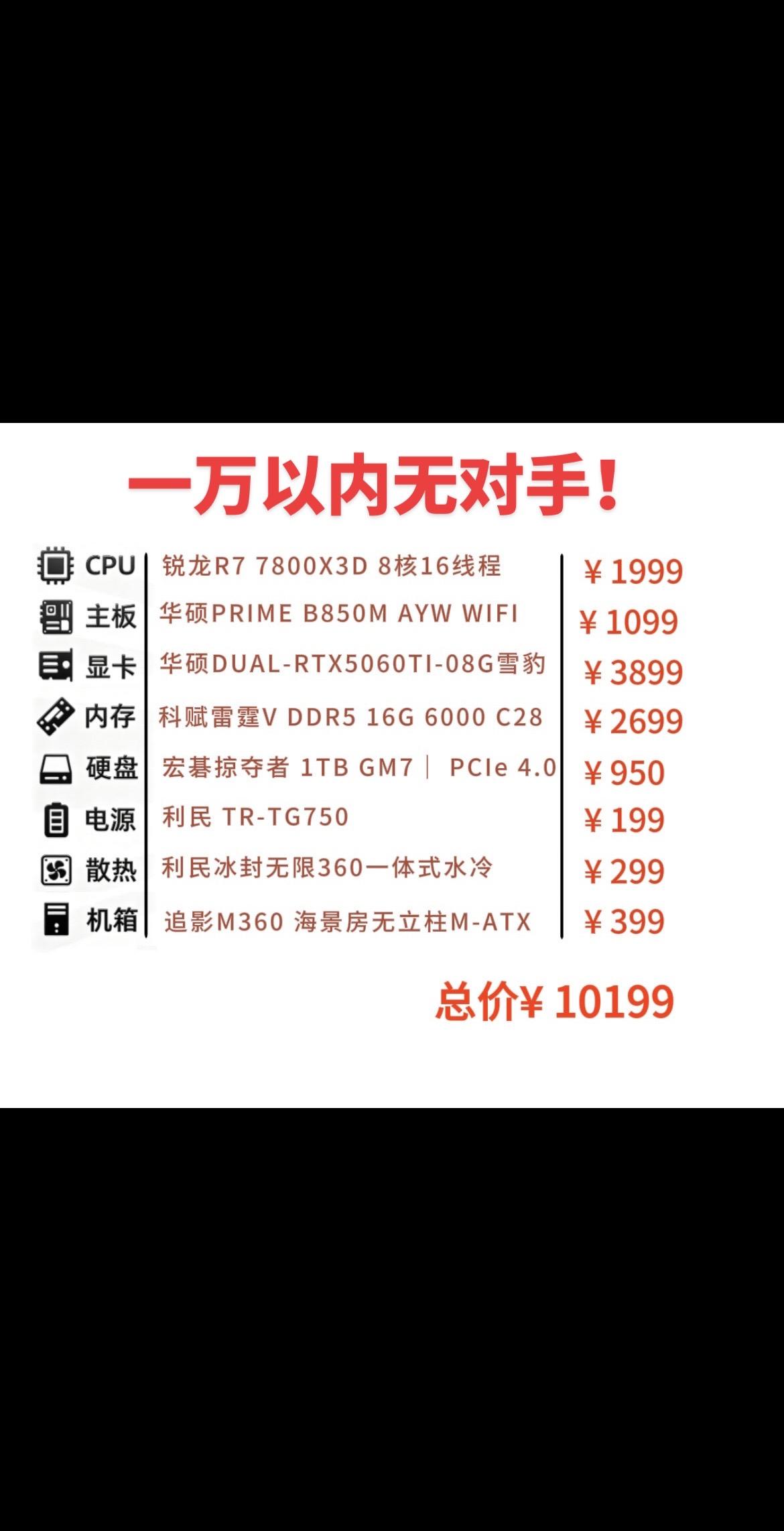 万元机里面最强配置了！组装 电脑