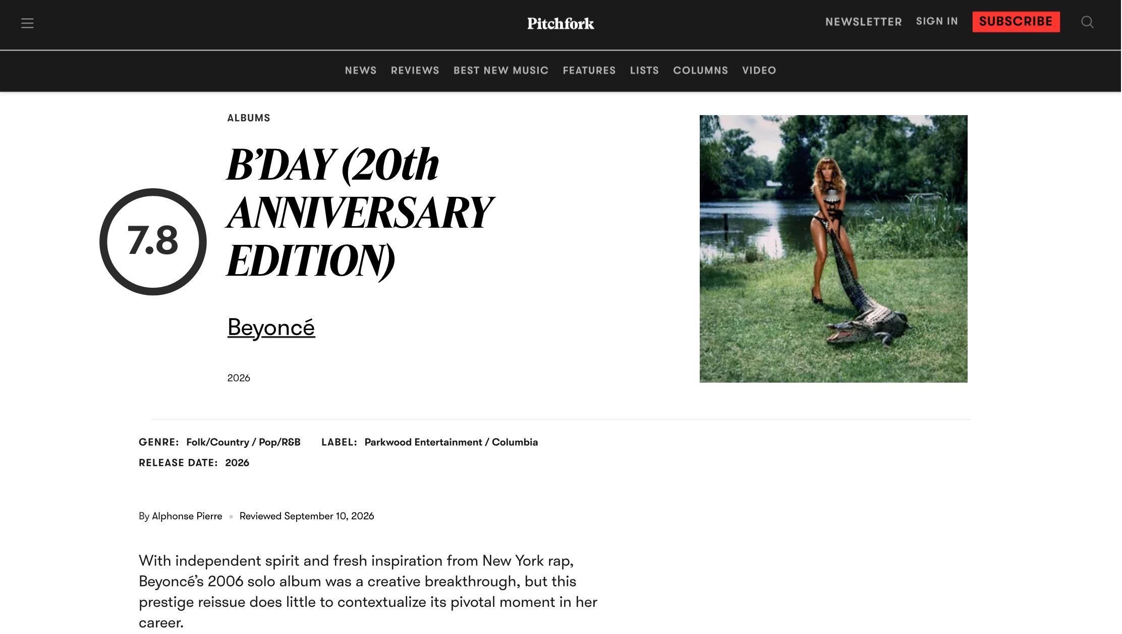 【乐评速递】Beyoncé 第二张个人录音室专辑『B'DAY (20th Ann