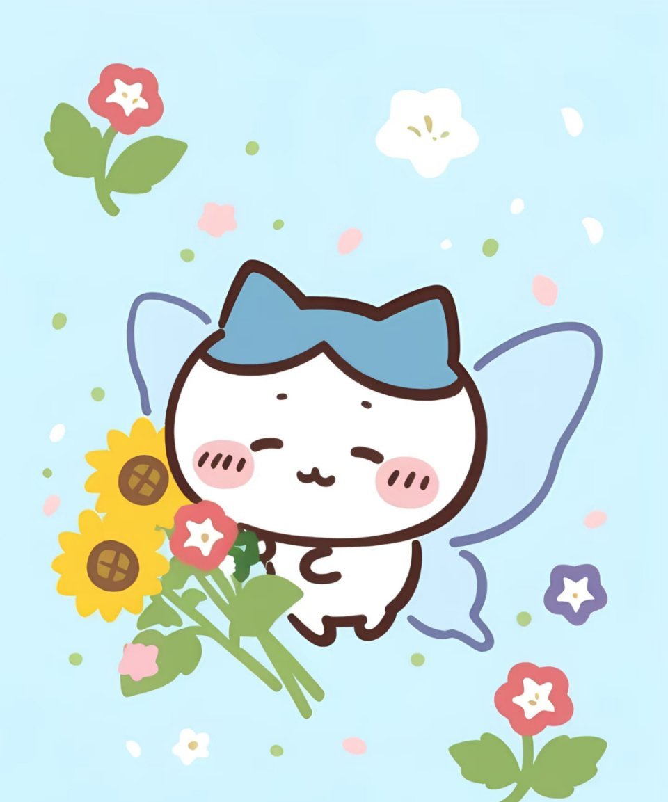 chiikawa 小八の花仙子日记🌻是谁躲在花瓣后偷偷可爱？原来是花花小八呀～