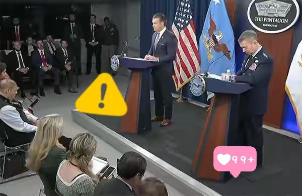 当地时间3月31日，美国国防部长赫格塞思和美国参谋长联席会议主席凯恩召开新闻发布