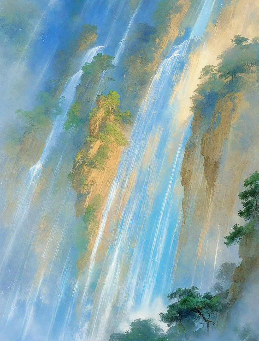 “ 今古长如白练飞，一条界破青山色。” ​ ​​​