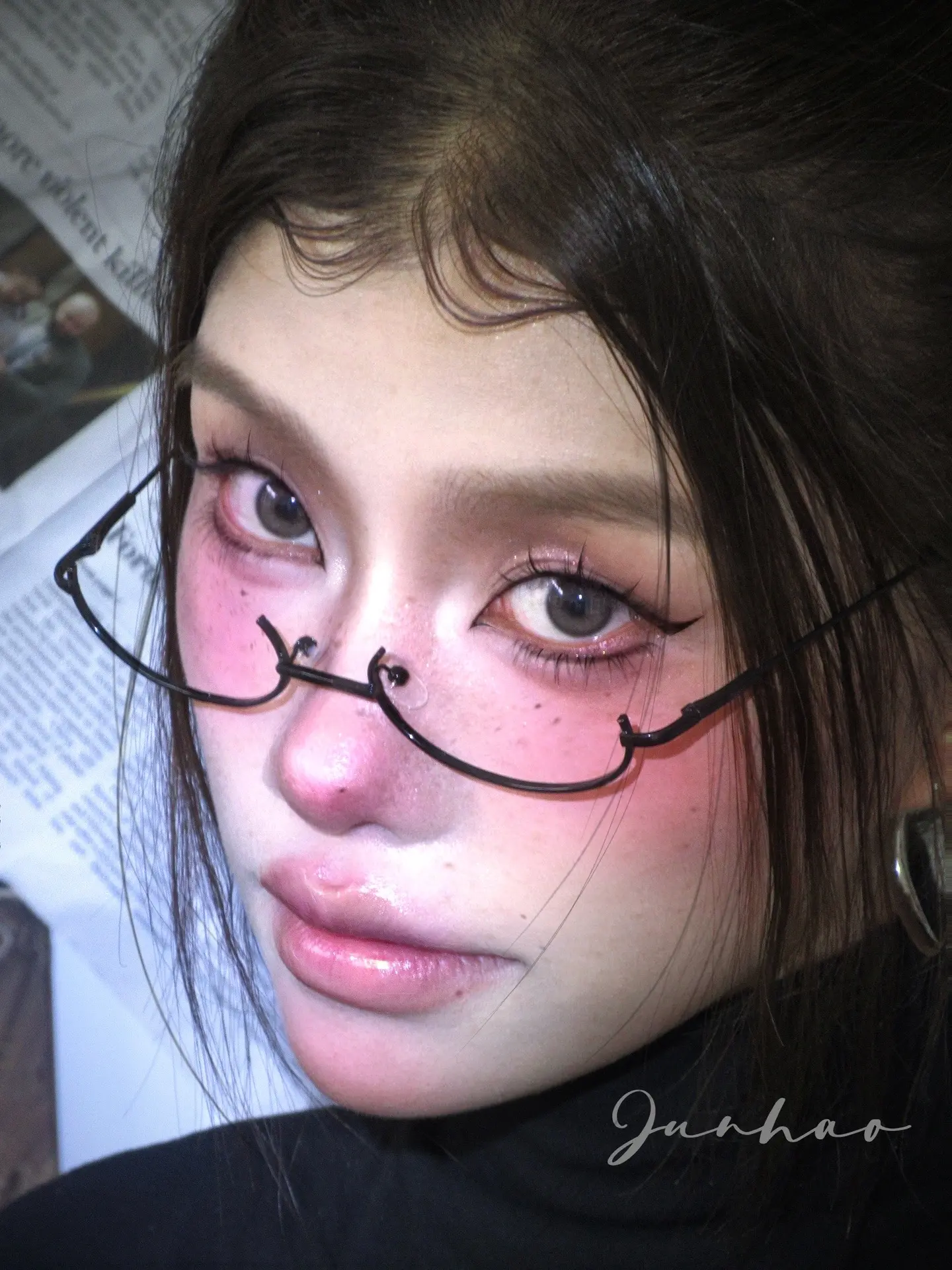 画完之后ai建模感好强的一张脸…被美晕💧
