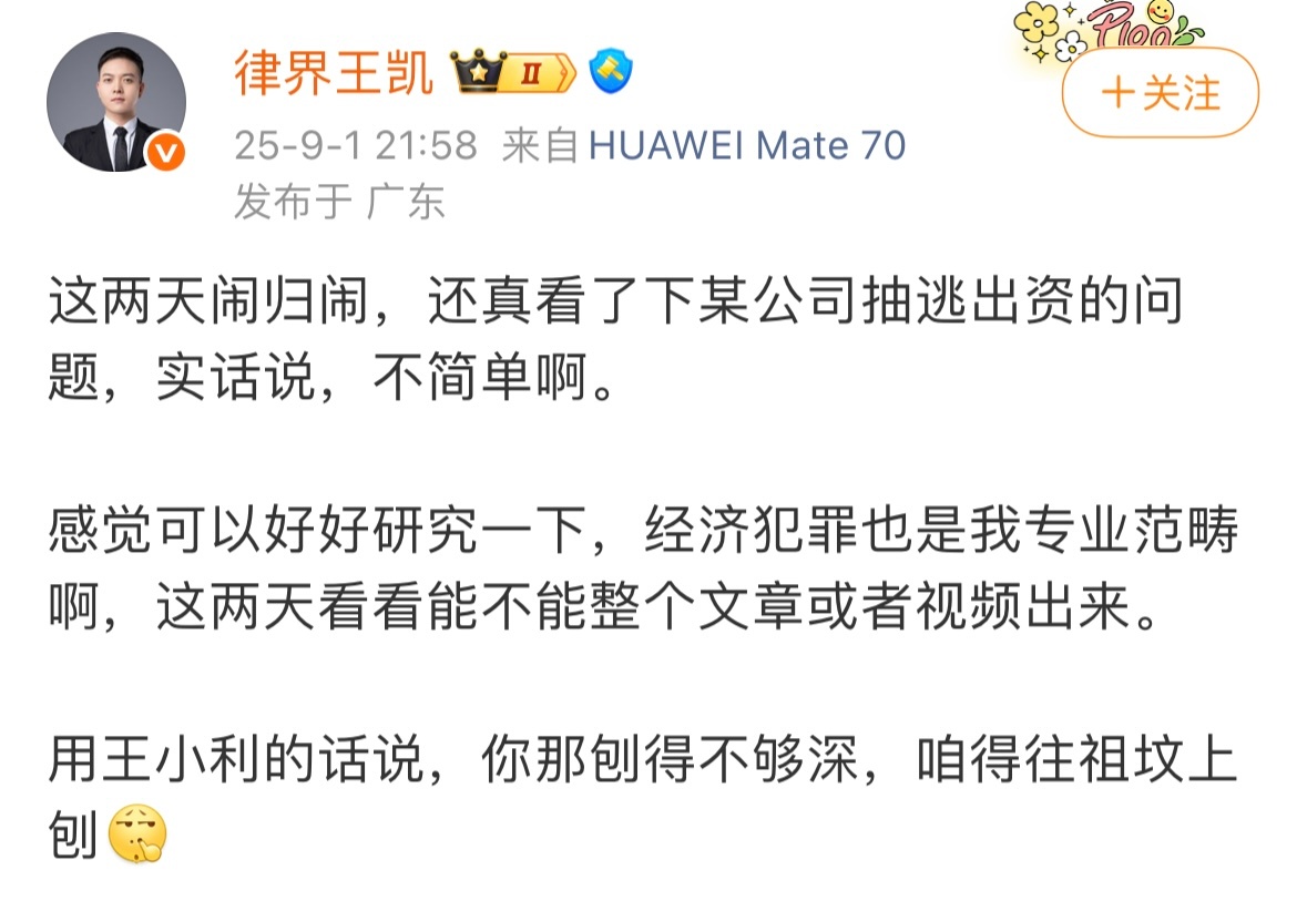 其实这几天这事儿不是没好处，有关经济犯罪的相关组成事实和不知道的细节知识非常轻便