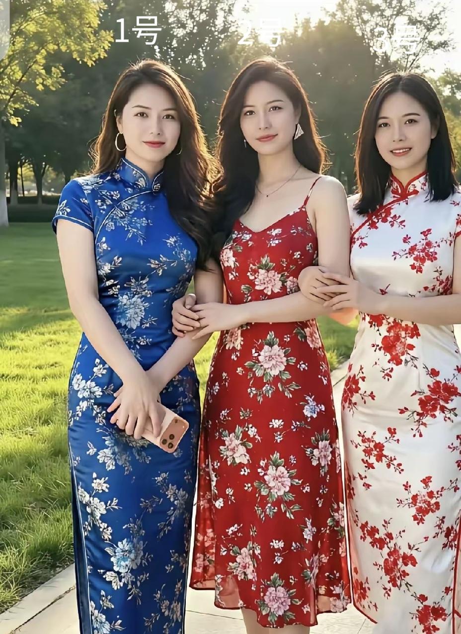 三位大美女，感觉1号最有个性，2号雍容华贵，3号天生丽质，你感觉三位美女里谁最与