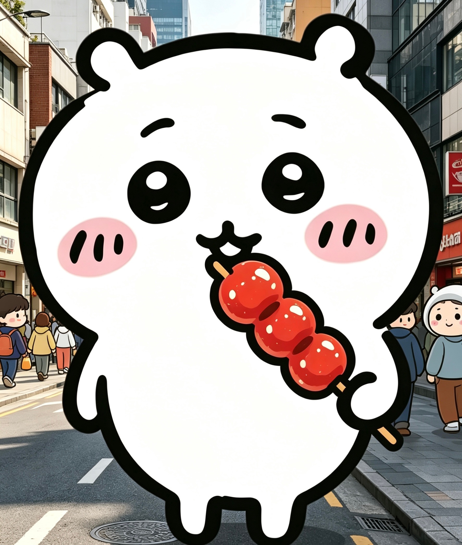 chiikawa吉伊卡哇灵感共创夏日企画糖葫芦太好吃了（ai生成） 