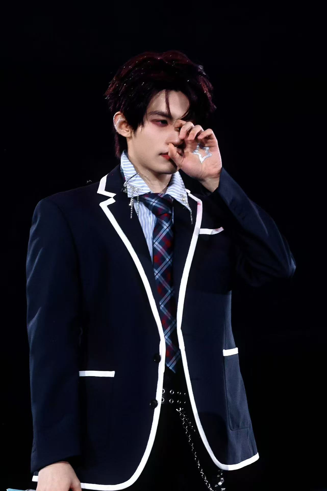 手心里的星星是从始至终 贯穿整场演唱会的嘉辉不哭小星河陪你熠旗走🌌🌌🌌 