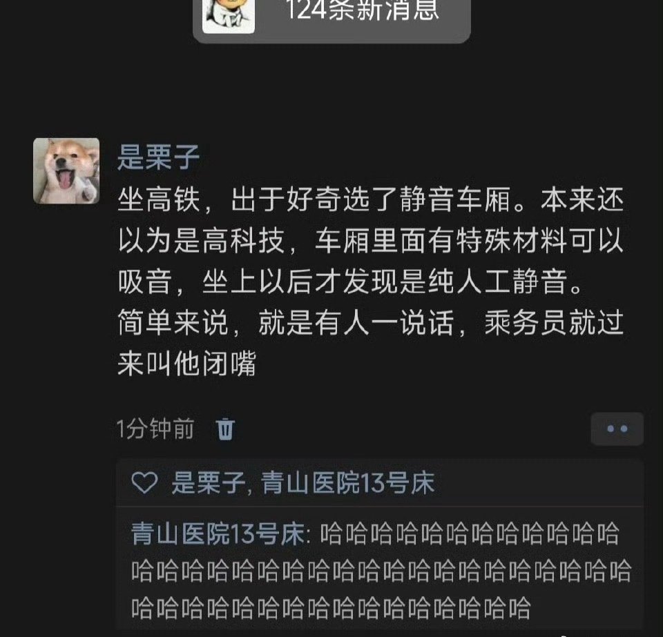 坐高铁因为好奇选了静音车厢…… ​​​