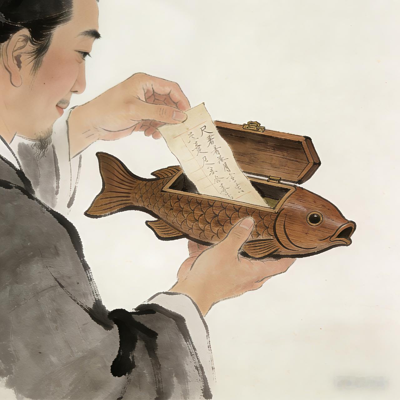 古人的浪漫“鱼传尺素”和“雁足传书”。
 
鱼传尺素出自汉乐府诗《饮马长城窟行》