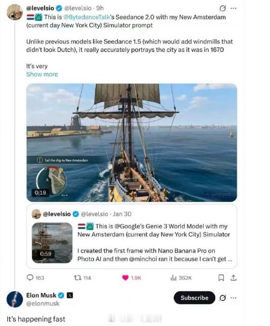 最近这几天在这新出来的几个AI模型里各种尝试，效果真的让人有些惊讶，难怪马斯克也