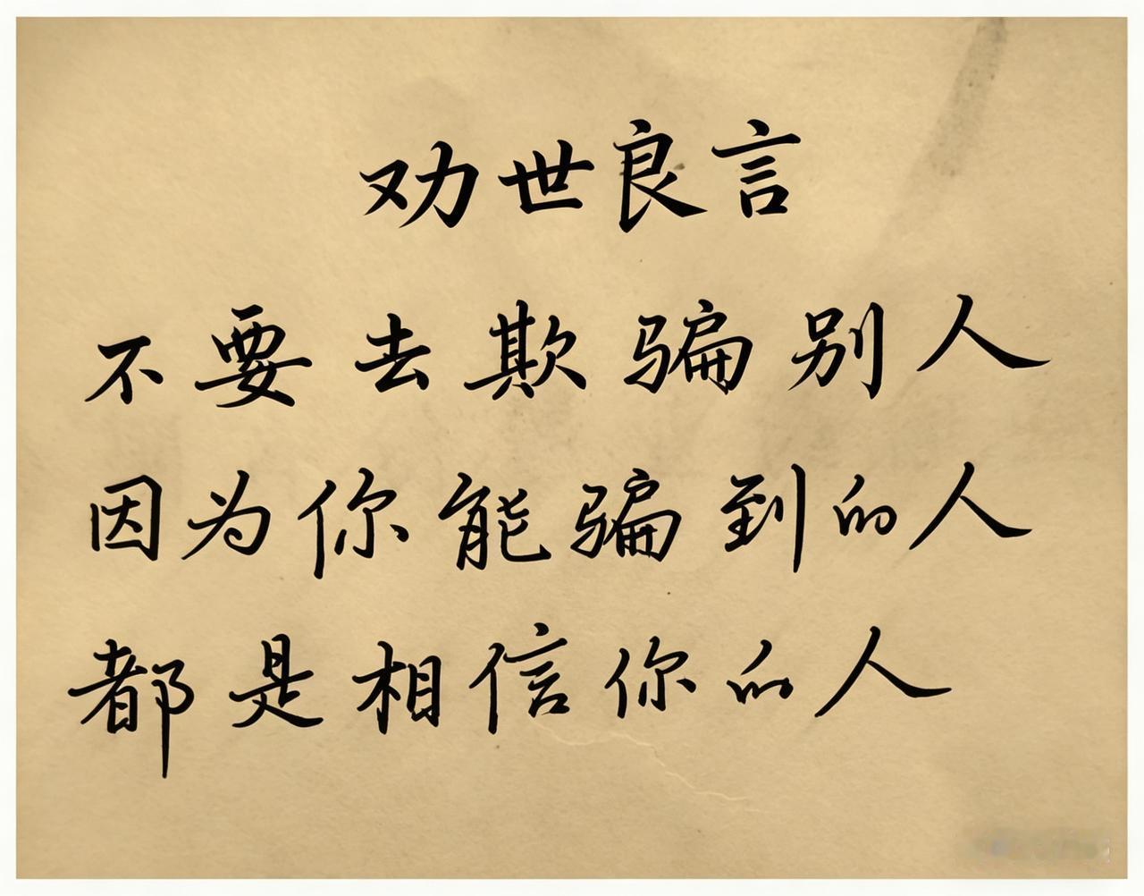 千万别去欺骗别人，这真的是句劝世良言。我有个朋友，之前做生意资金周转不开，就骗了
