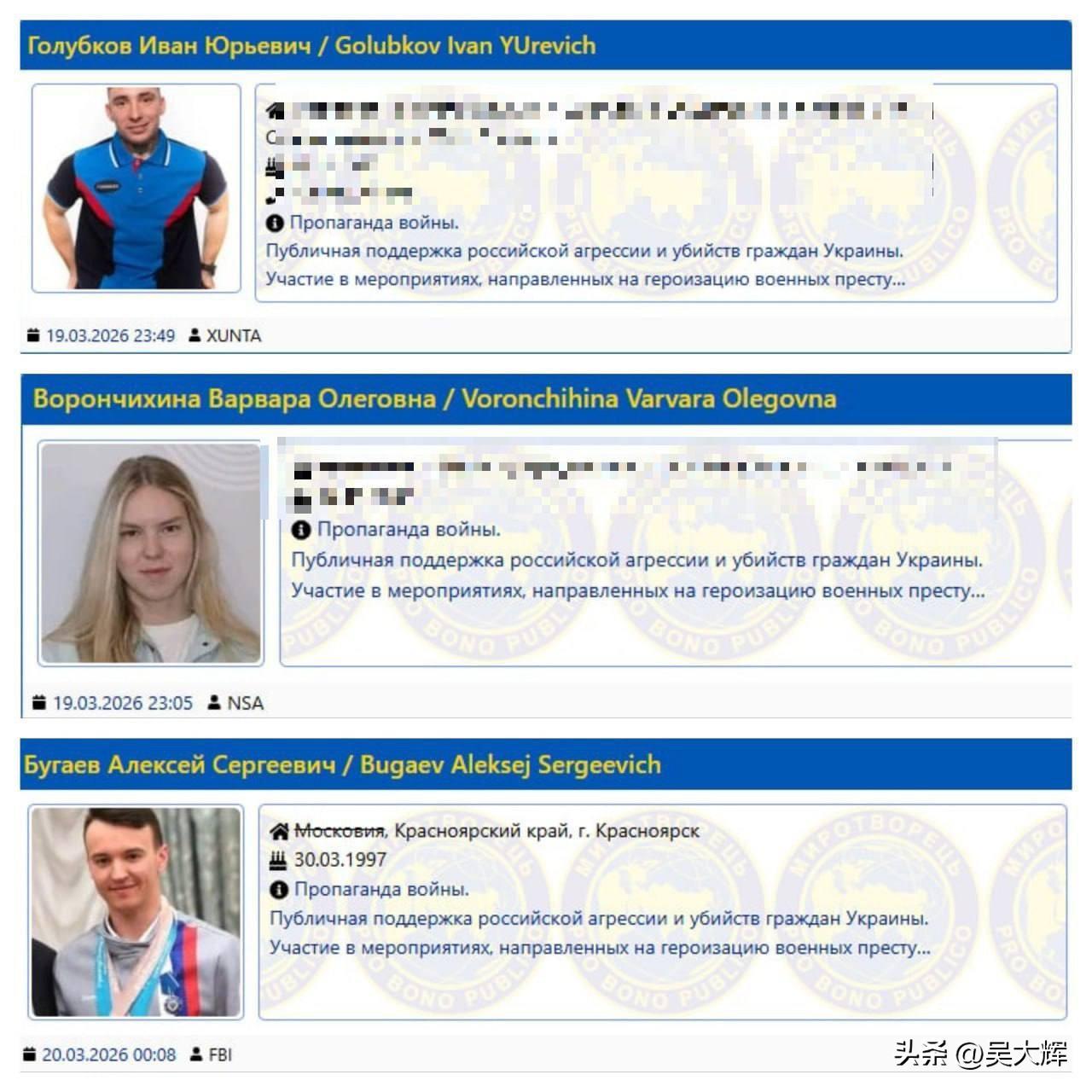 俄罗斯残奥运动员被列入乌克兰极端主义数据库“和平缔造者”
 
上榜名单包括在意大