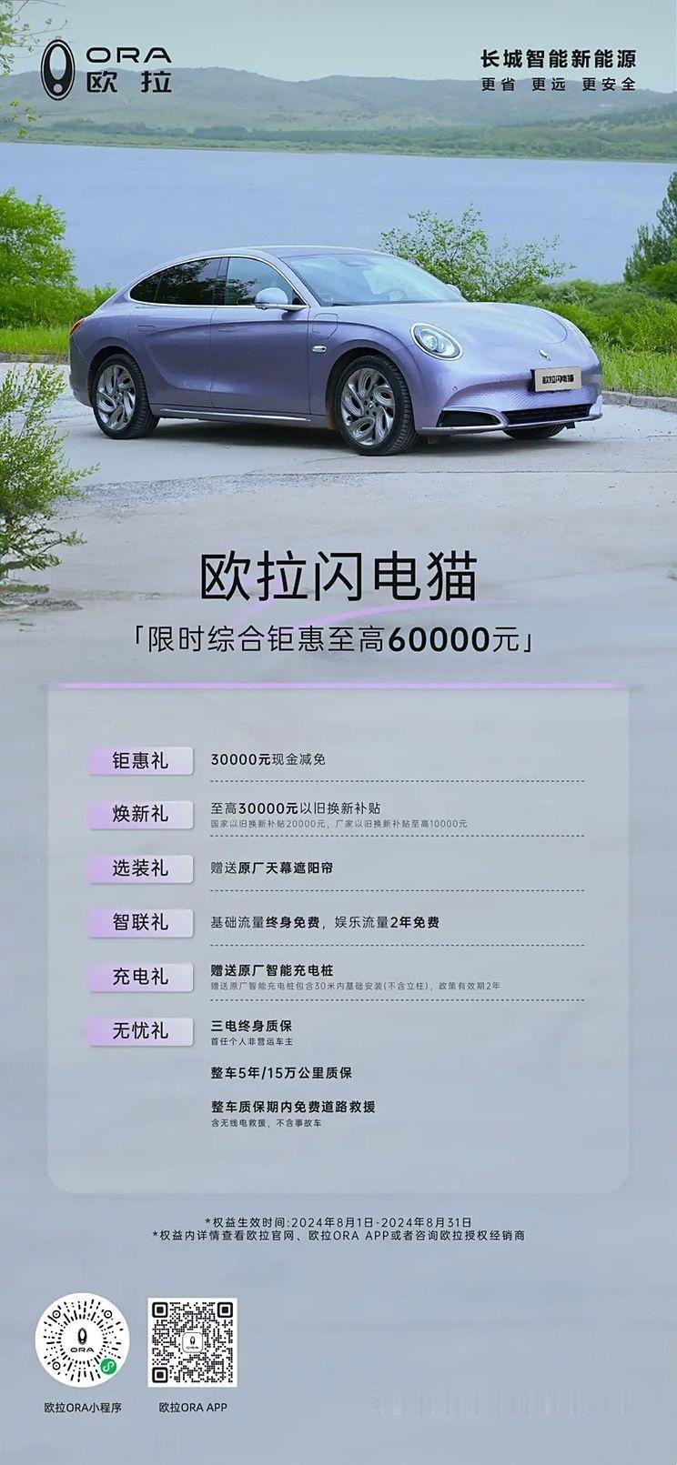 #懂车之道讯#

8月7日，我们从官方获取到了欧拉汽车8月最新购车权益，综合至高
