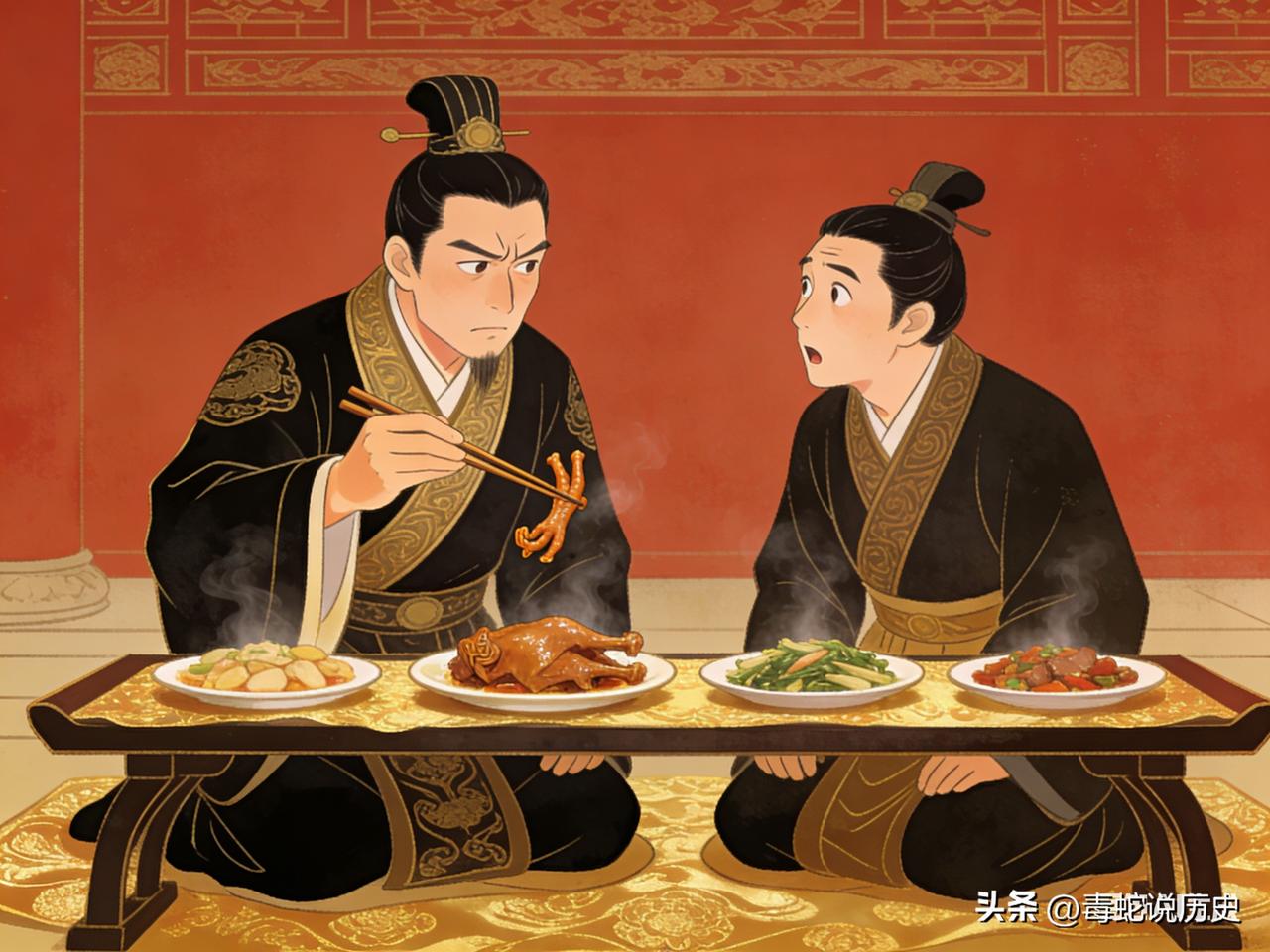 齐景公九岁即位那年，临淄城流传着一个秘密：国君每餐要吃四十只鸡爪。没人知道这个孩