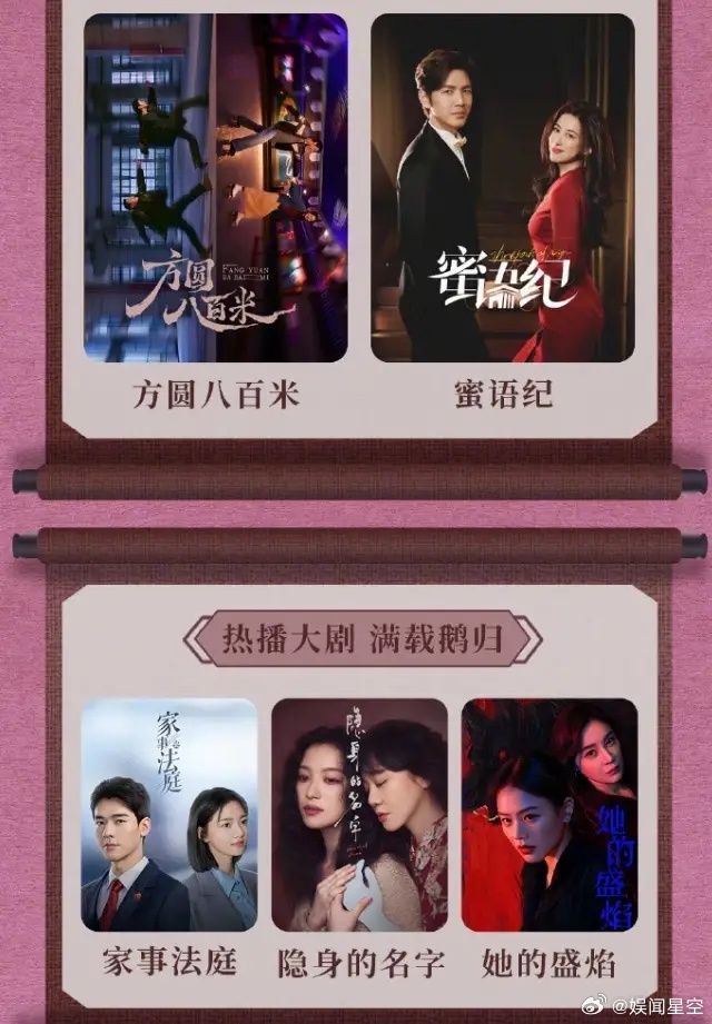 鹅厂四月排播！鹅厂这边除了正在播的《白日提灯》之外，李昀锐和黄杨钿甜的《冰湖重生