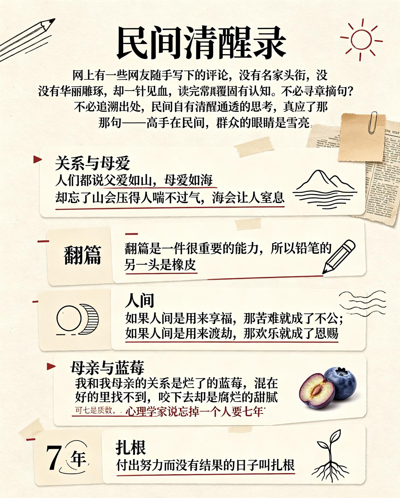 网上有一些网友随手写下的评论，没有名家头衔，没有华丽雕琢，却一针见血，读完常常颠
