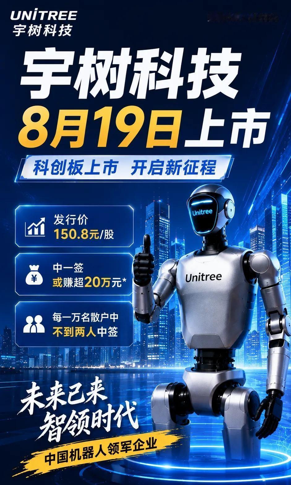 最近股票涨势喜人，宇树科技明日上市，大家都中签了没