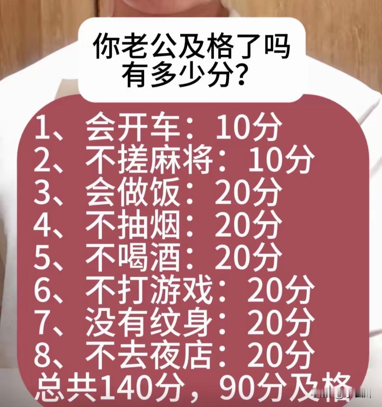你家那位及格了吗？