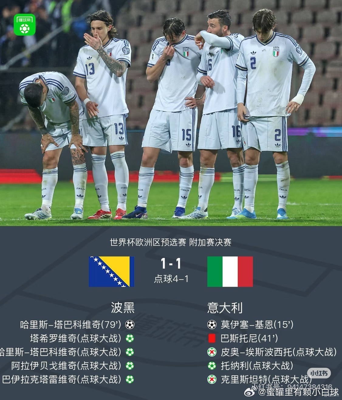 意大利连续3届无缘世界杯冷门之夜 其实世界杯真的很残酷……今夜足球不按常理出牌！