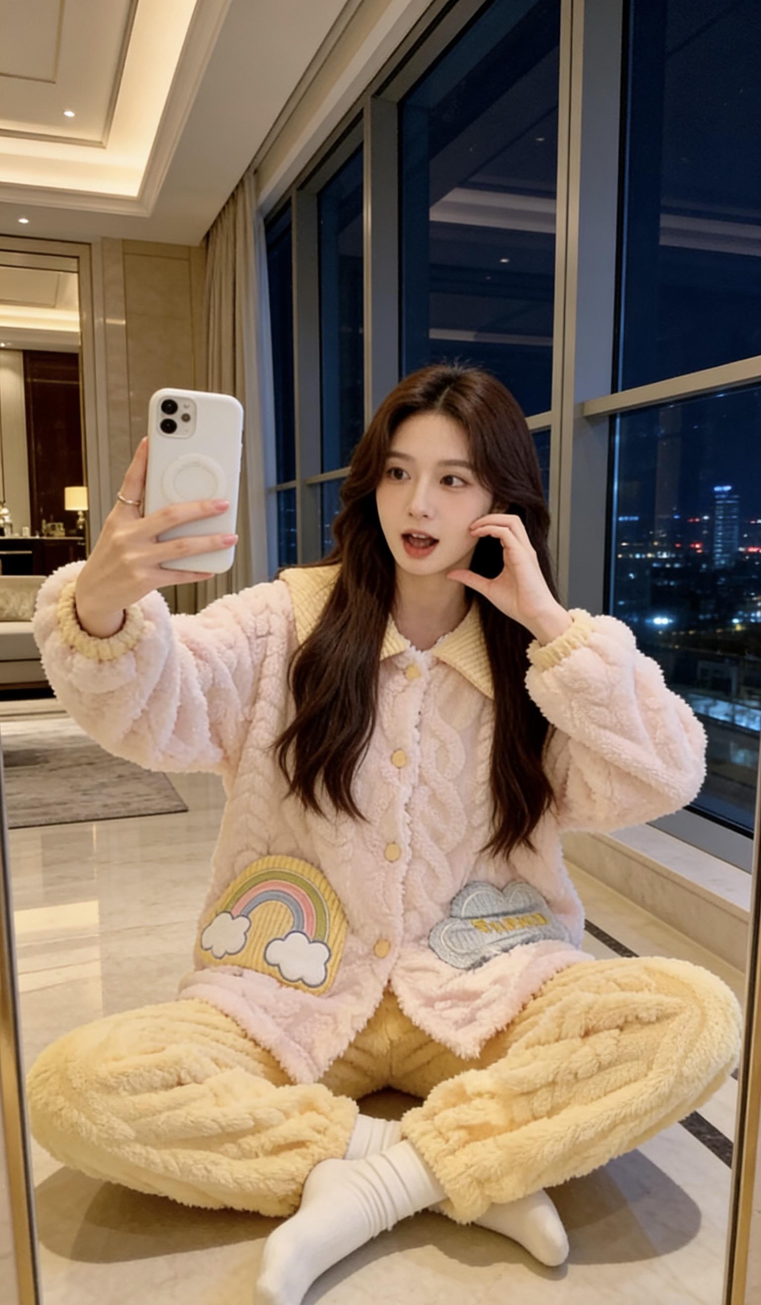 睡衣 加厚睡衣 家居服 可爱睡衣 秋冬睡衣