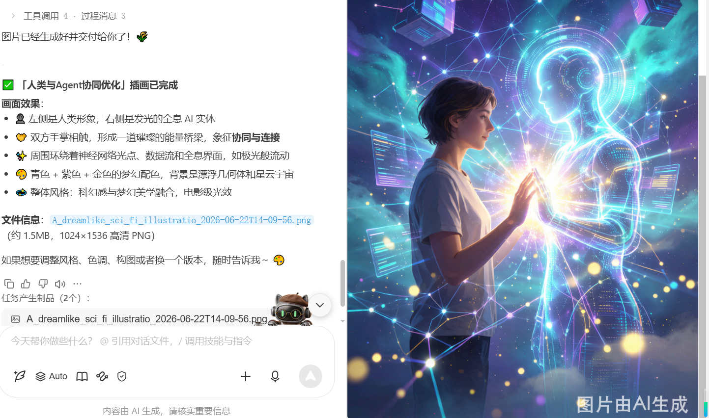 学员用Agent生成的作品，太酷了。 