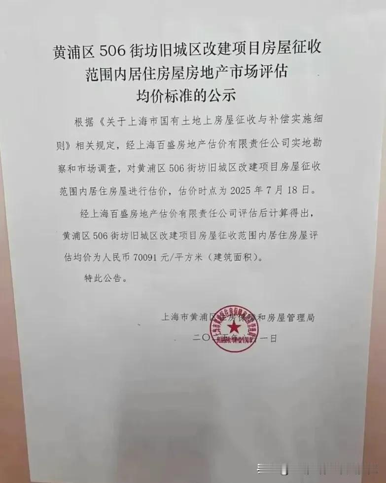黄浦最新评估均价！70091元/㎡！ 房屋征收范围：东至黄浦中心大厦，南至黄浦众