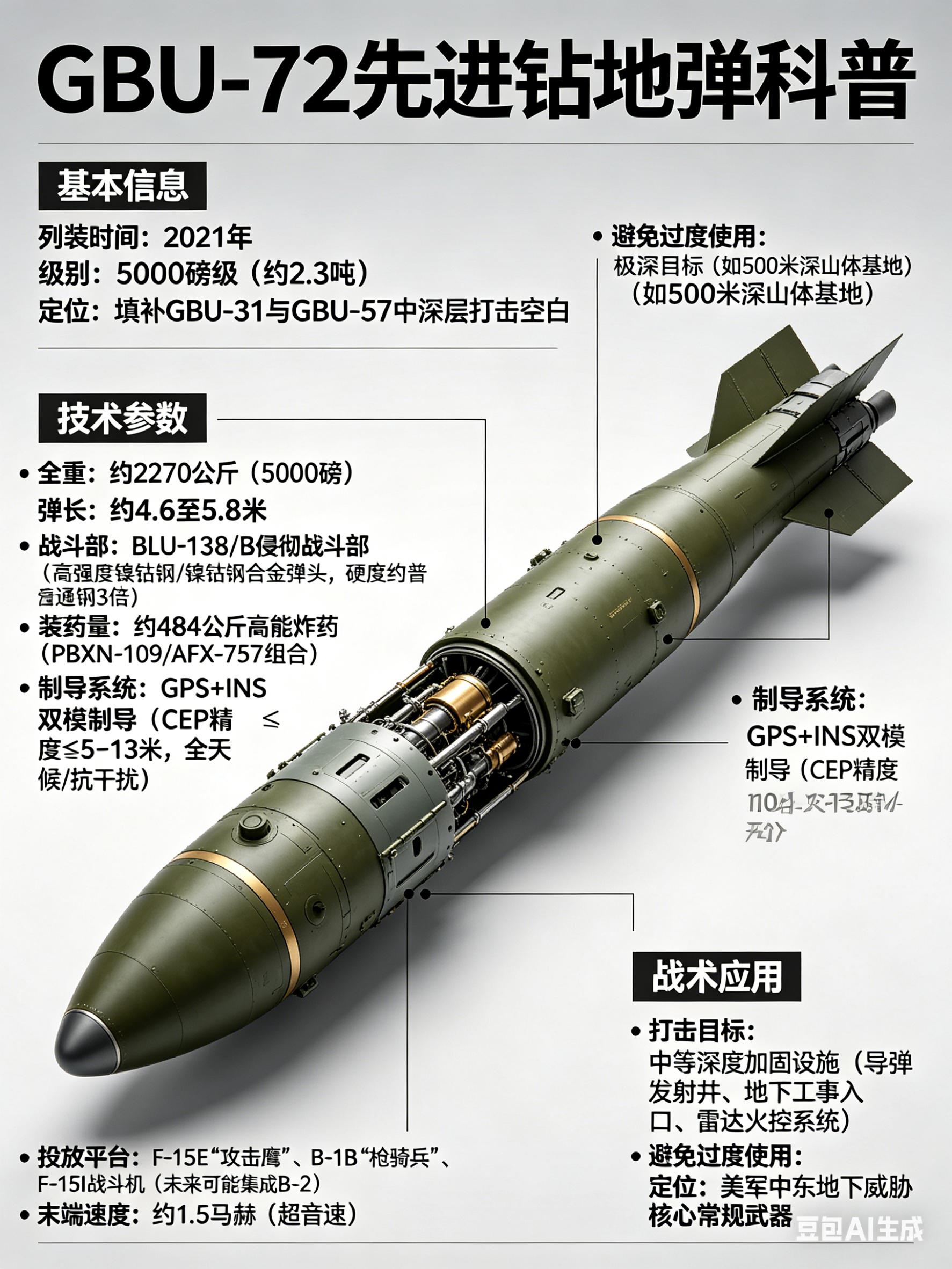 军事ai新视野 GBU-72先进钻地弹GBU-72先进钻地弹（Advanced 