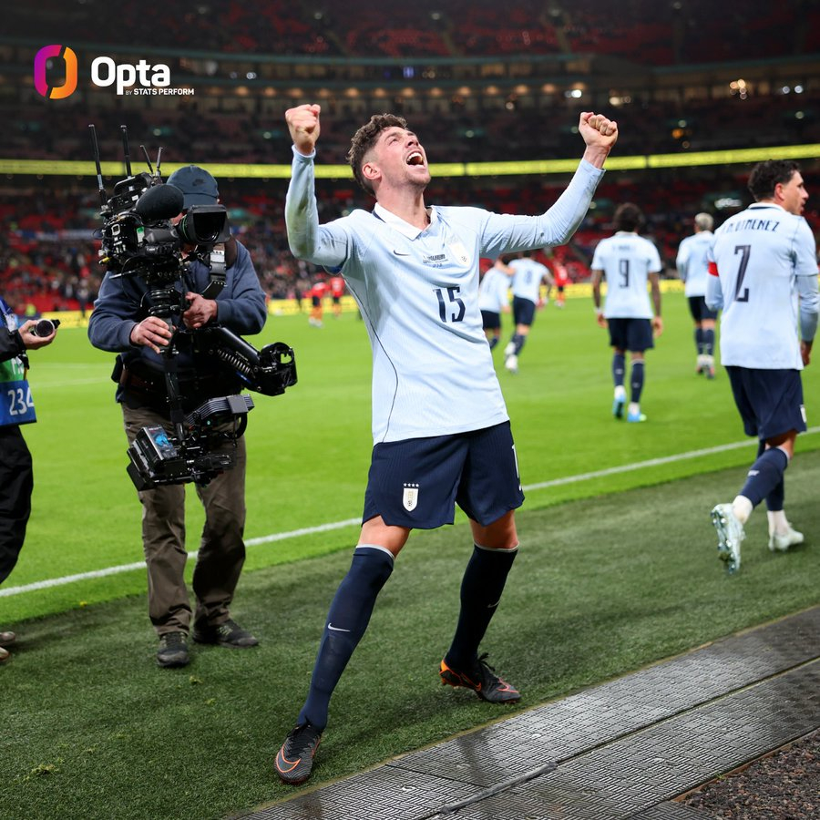 629分钟——乌拉圭的扳平球终结了英格兰629分钟不失球的纪录，费德里科·巴尔韦