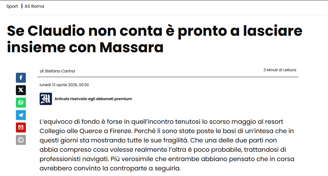 信使报Carina的文章：弗里德金现在已经两头堵了，加斯佩里尼和拉涅利都不能动。