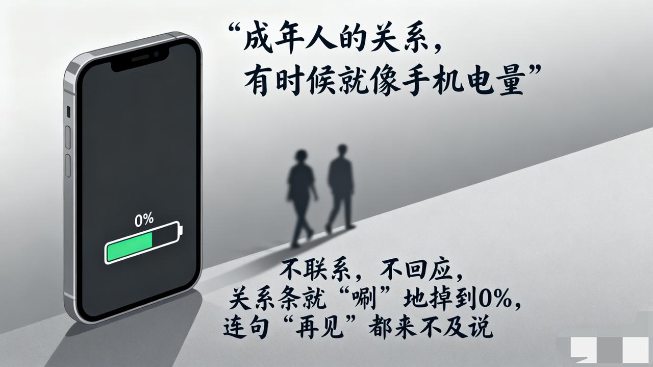 成年人的关系[加一]
有时候就像手机电量——不联系
不回应，关系条就“唰”地掉到