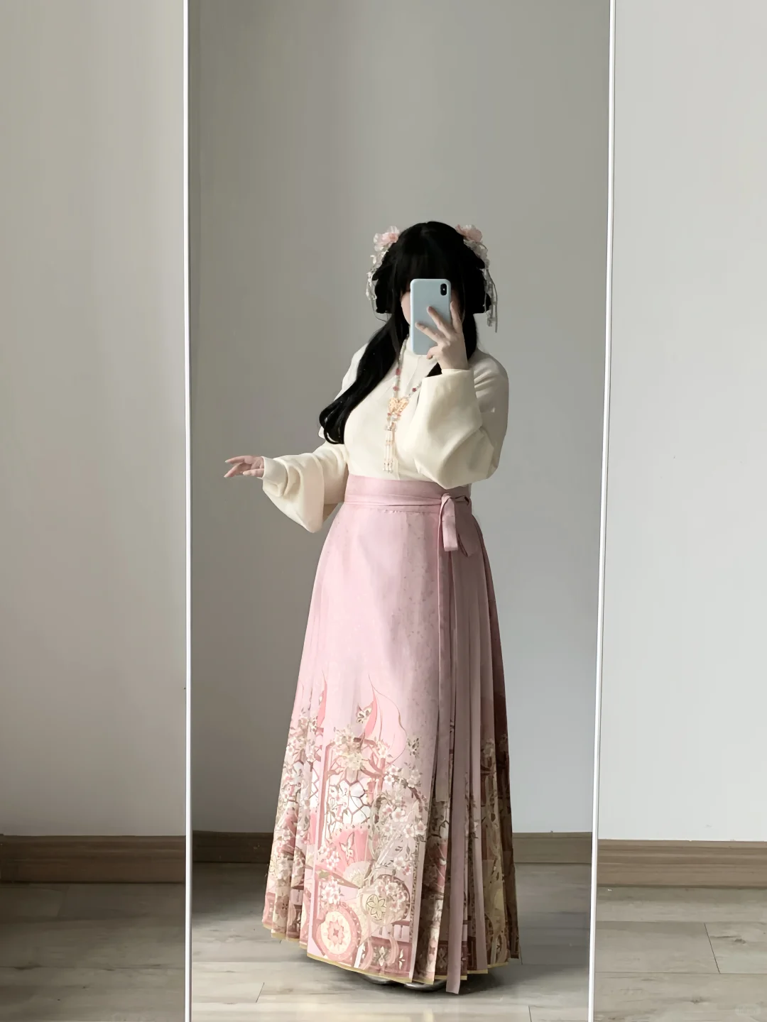 160 120｜甜妹穿搭🎀粉粉嫩嫩的马面裙好可爱