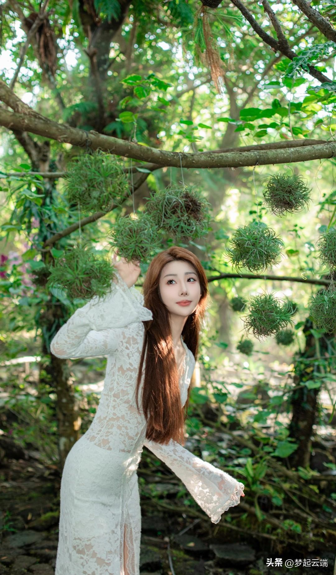 梦幻森林中的仙女，轻盈飘逸，宛如童话世界。