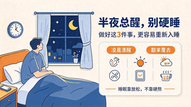 半夜总醒，睁眼到天亮？别硬睡！做好这 3 件事，一觉到天明