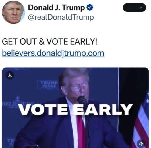 川普为了大选自己都开始了，不仅让现场的人早点投票，甚至就现在连自己不认可的“作弊