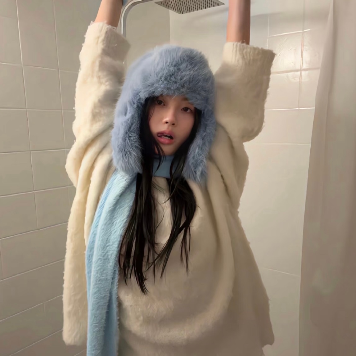 随性慵懒女生头像最近流感～大家注意身体呀 