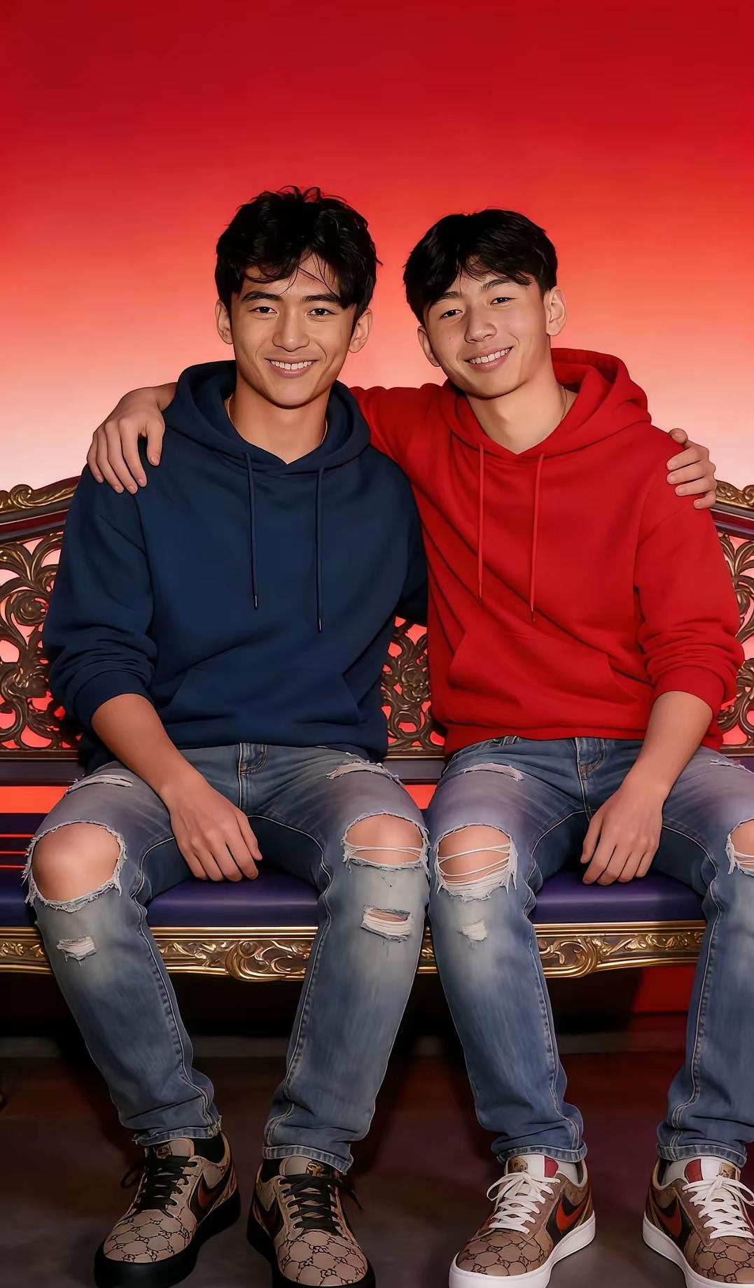 谢霆锋家这俩儿子，是真会长！
 
老大往那一站，眉眼跟谢霆锋一个模子刻出来的，尤