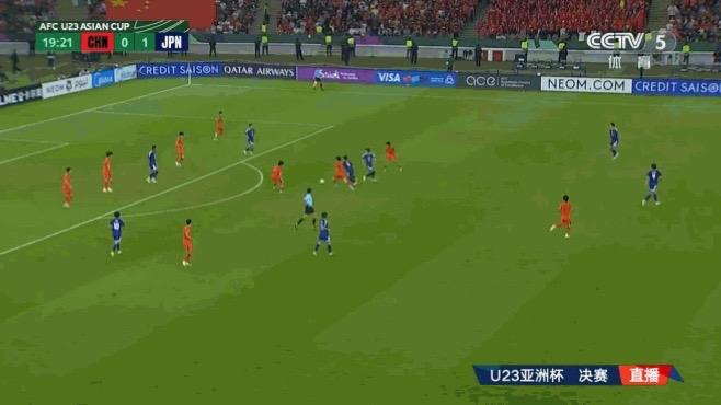 半场结束！U23国足8分钟连丢两球，半场0-2落后日本U23！中国队本届赛事49