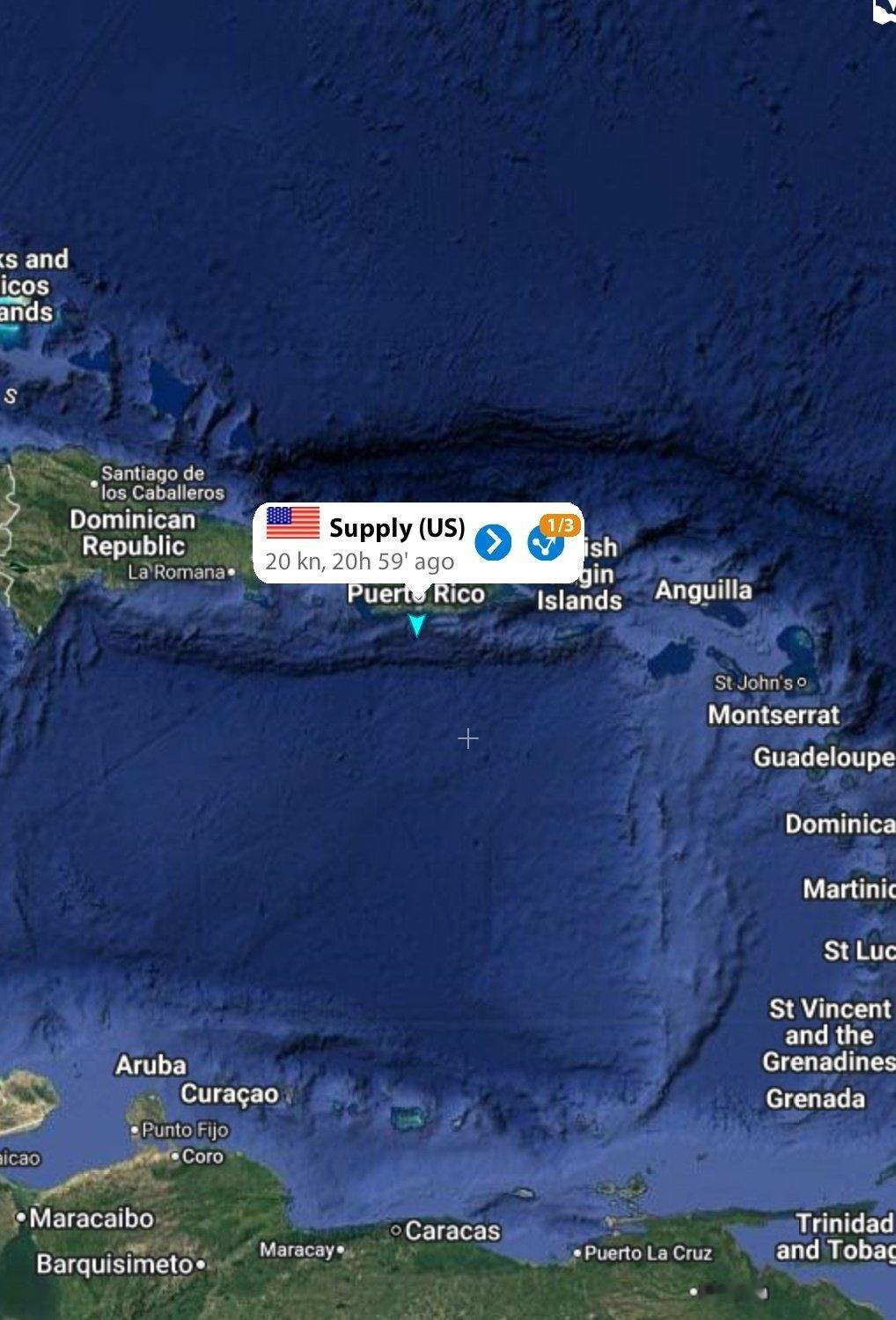 新闻快讯——美国海军驱逐舰特鲁斯顿号（DDG-103）与补给舰供应号（T-AOE