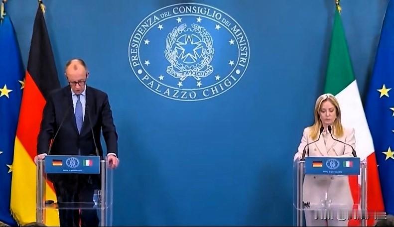 德国总理默茨访问意大利，双方在联合新闻发布会上均表示要加强合作以推动欧洲战略自主