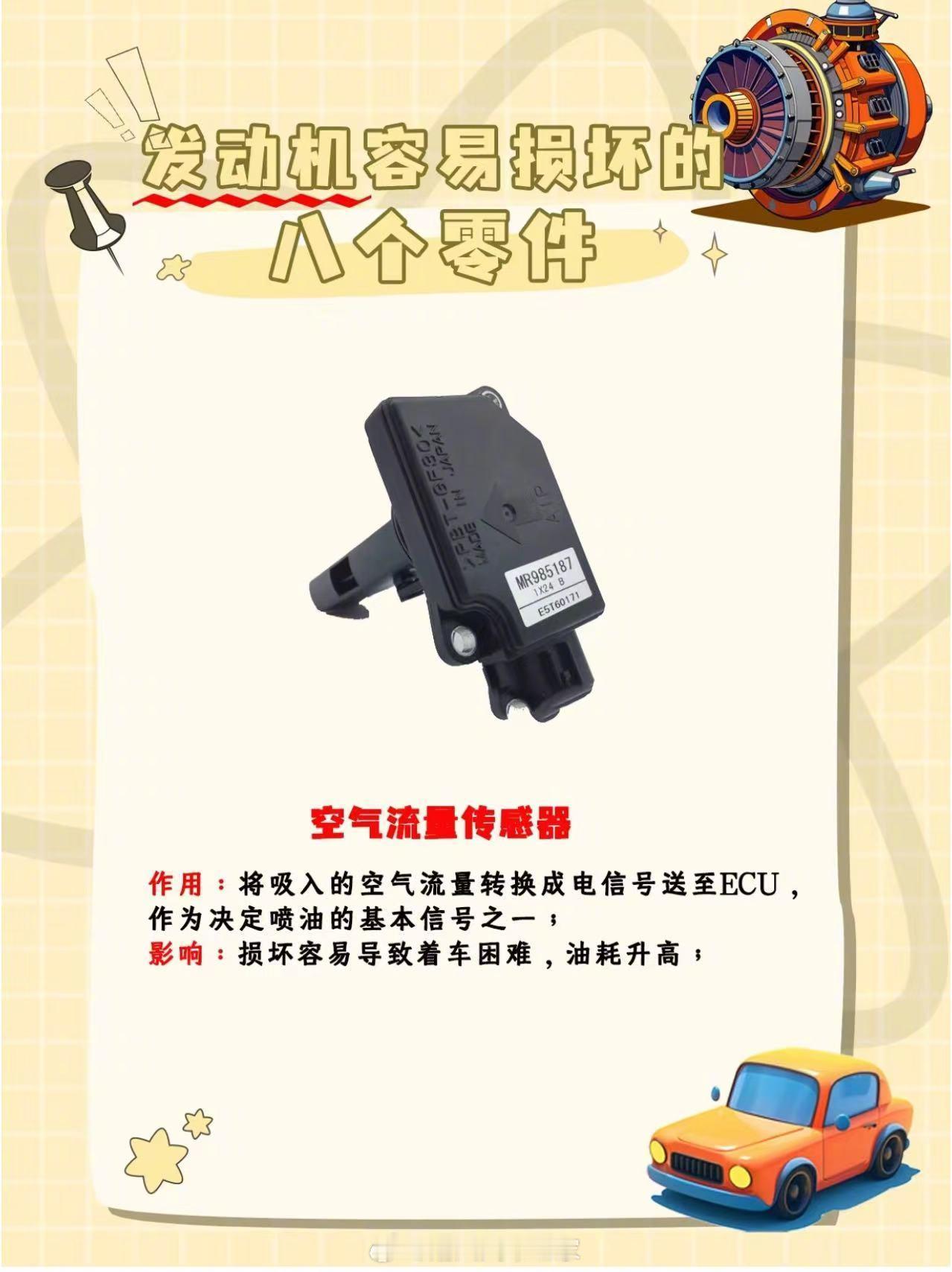 发动机最容易坏的八个配件[话筒] ​​​