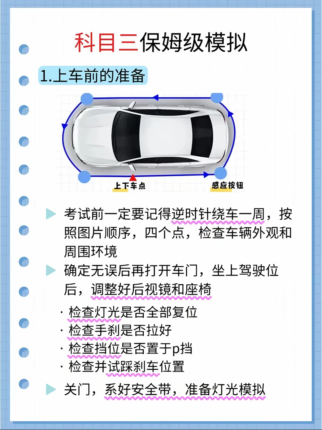 科目三保姆级模拟 1.上车前的准备