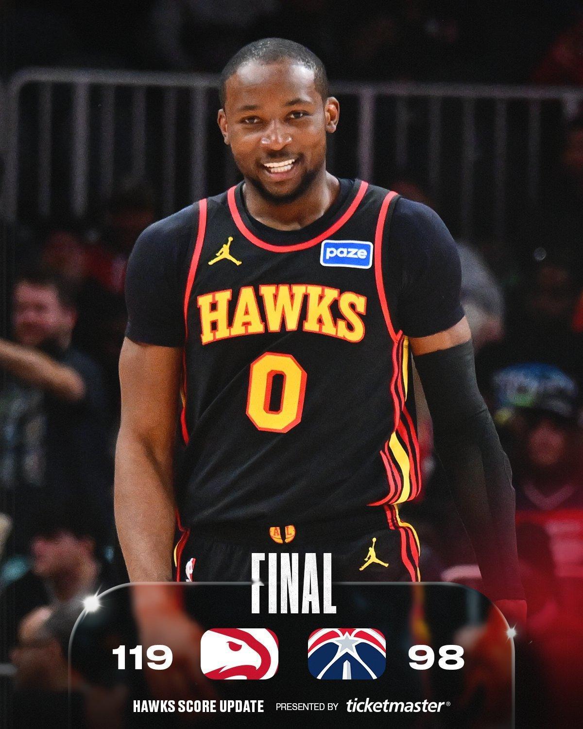 老鹰大胜奇才库明加老鹰首秀27分所以，看好他在亚特兰大的前景吗 