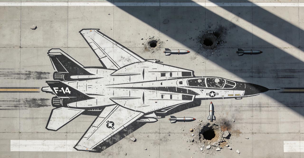 美以用百万导弹击伊朗涂鸦“战机”
 
 
近期中东冲突中，一则战术乌龙事件引发国