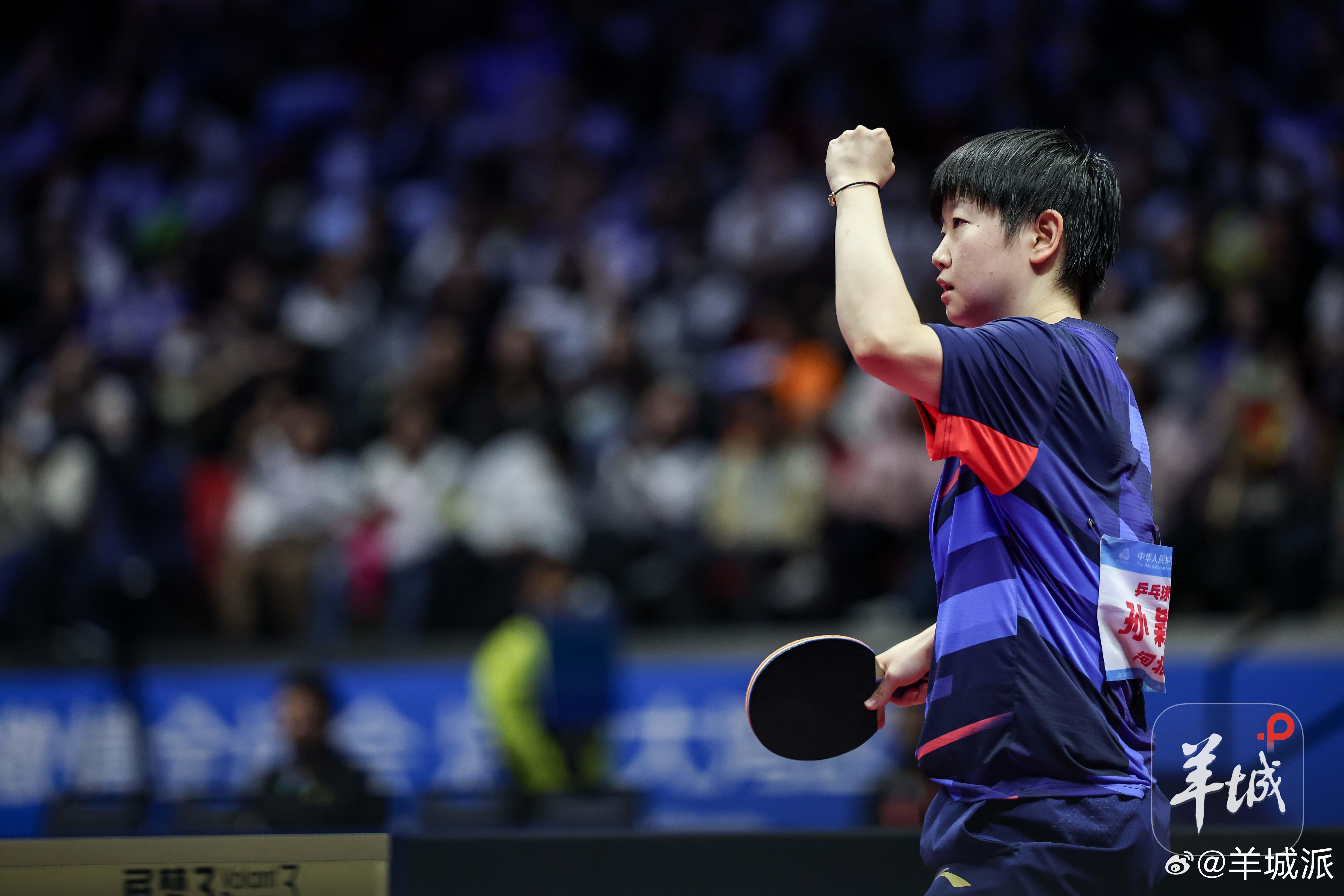 【力克强敌朱雨玲，孙颖莎十五运会女单决赛再战王曼昱】11月15日，十五运会乒乓球