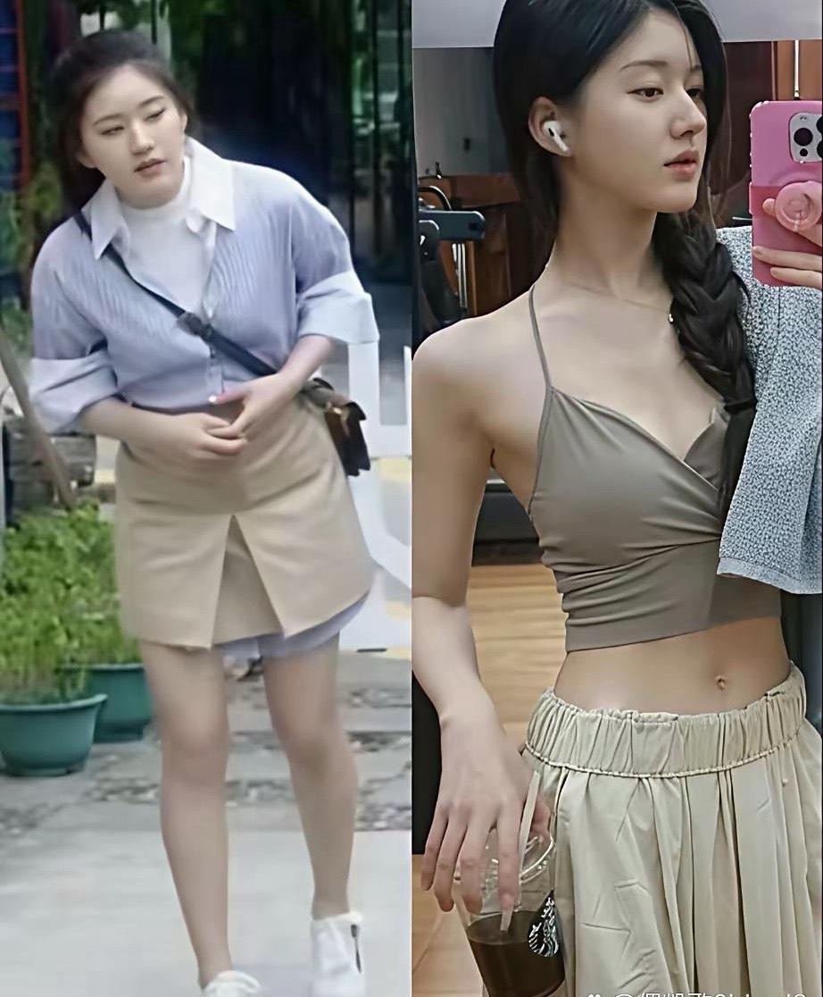 赵露思用自己的经历告诉我们一个道理，想成为美女，得努力减肥。看看赵露思以前的样子