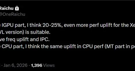 Intel核顯性能反超AMD，Nova Lake桌面處理器預計年底發布